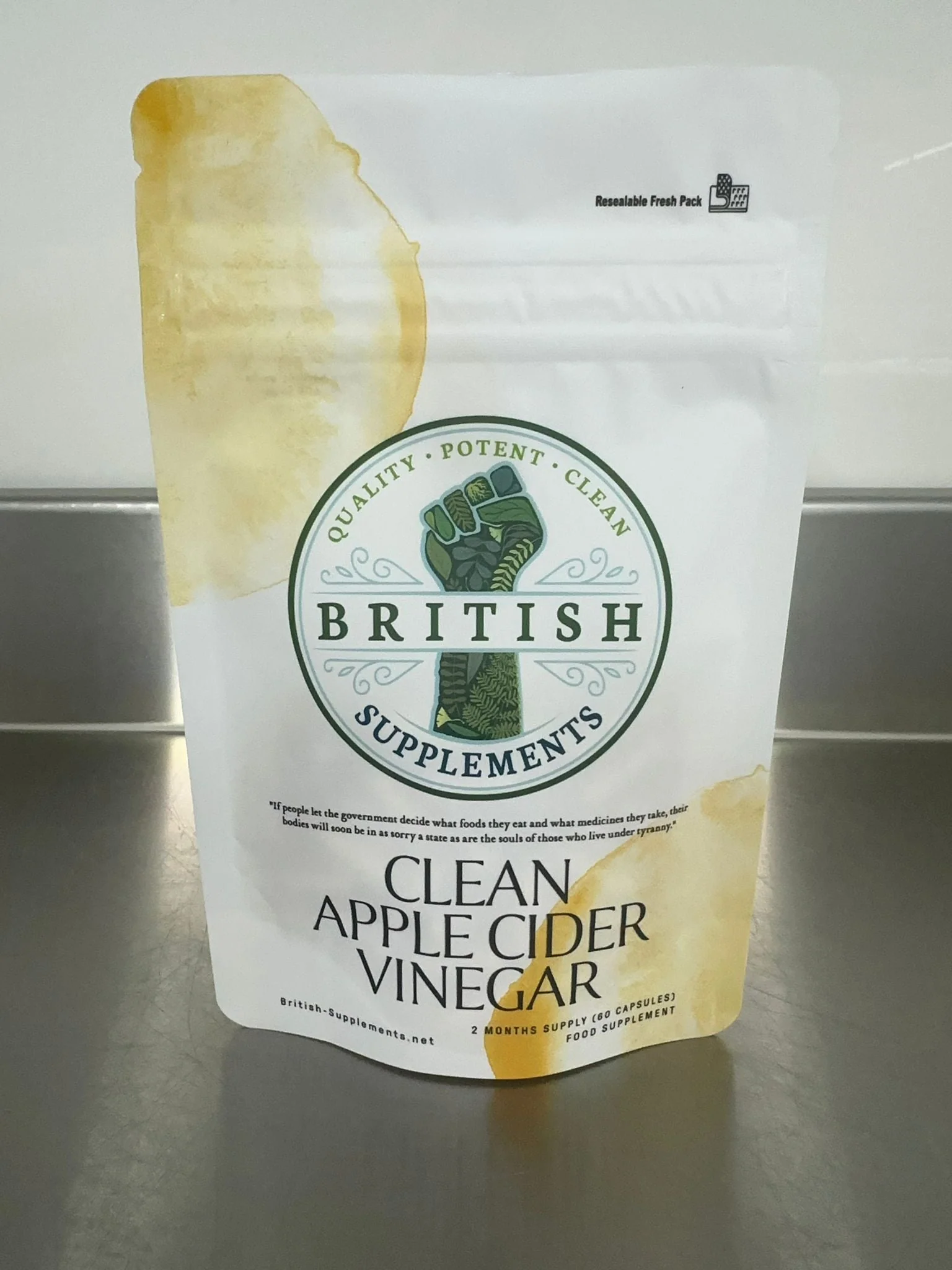 Clean Apple Cider Vinegar (58mg acetic acid) - Image 2