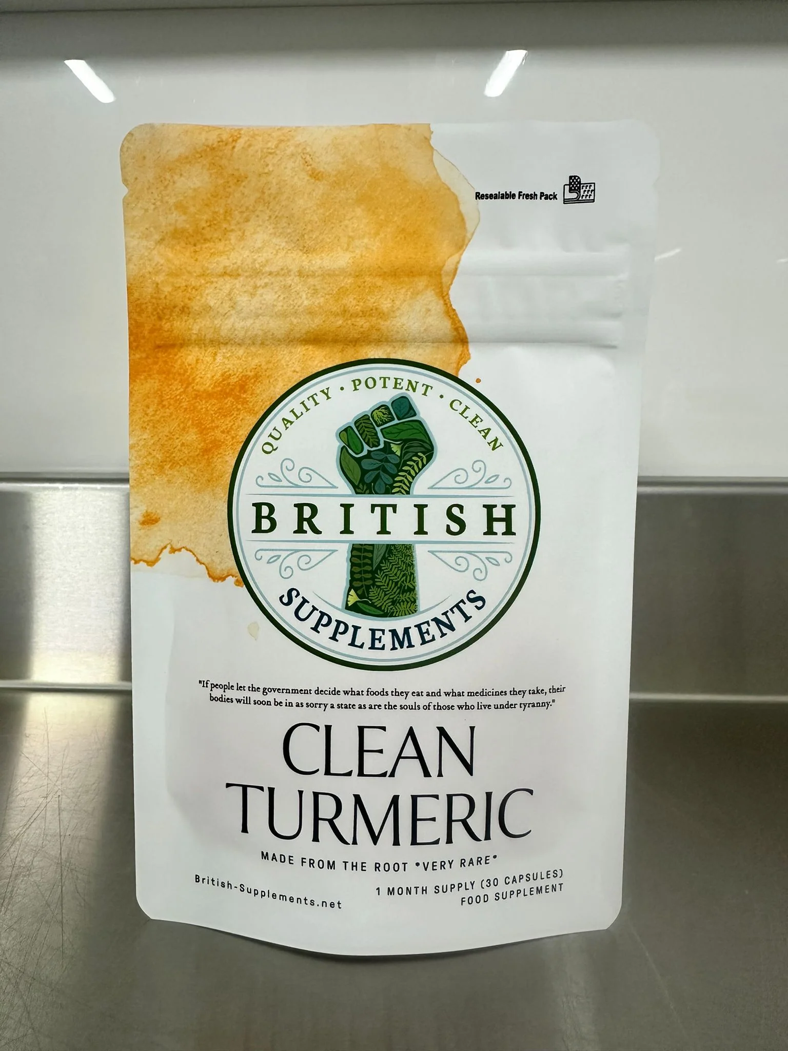 Clean Genuine Indian Turmeric Extract + Uptake Blend