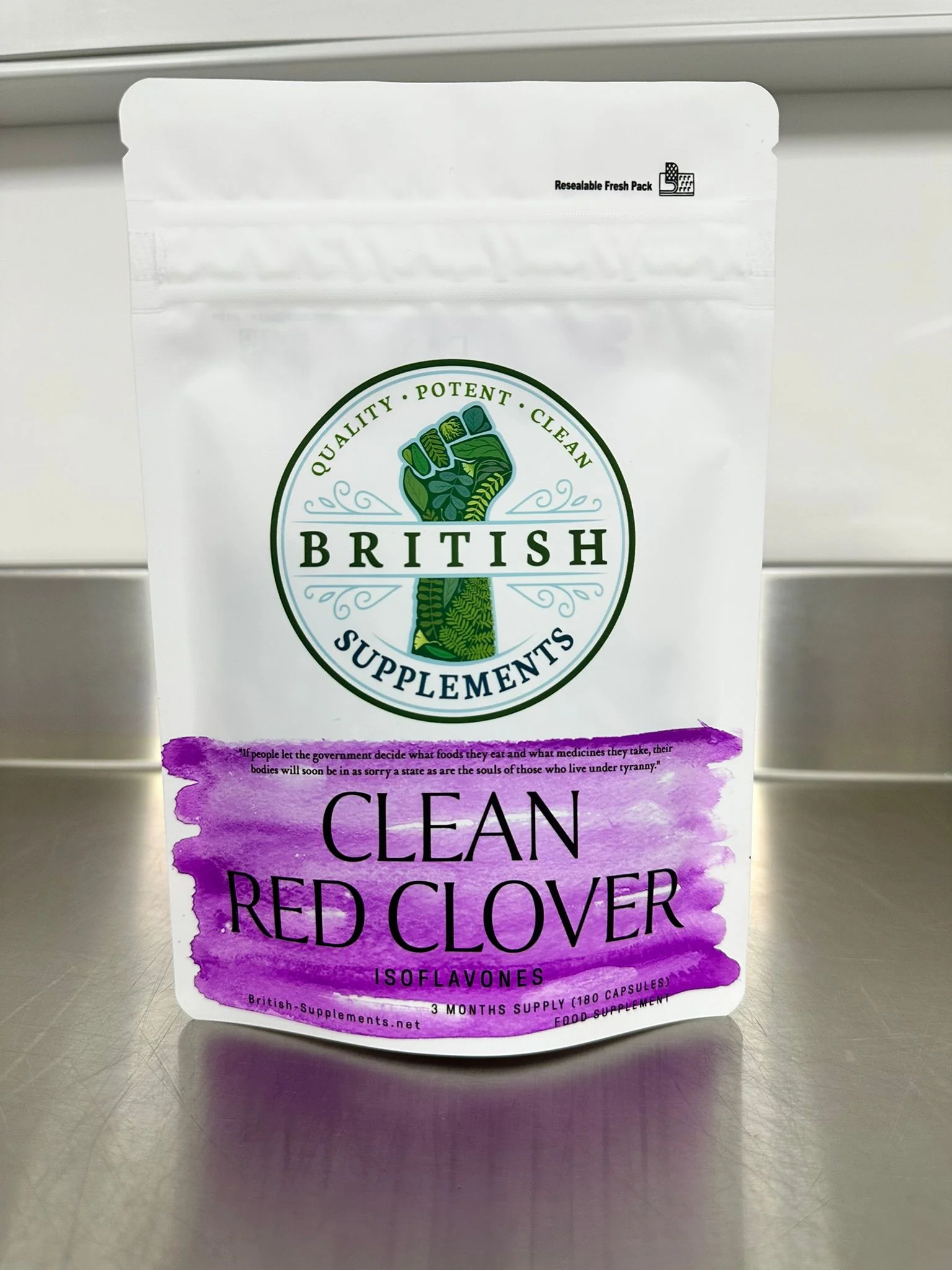 Clean Genuine Red Clover 8,814mg (Isoflavones 54mg) + Uptake Blend - Image 3