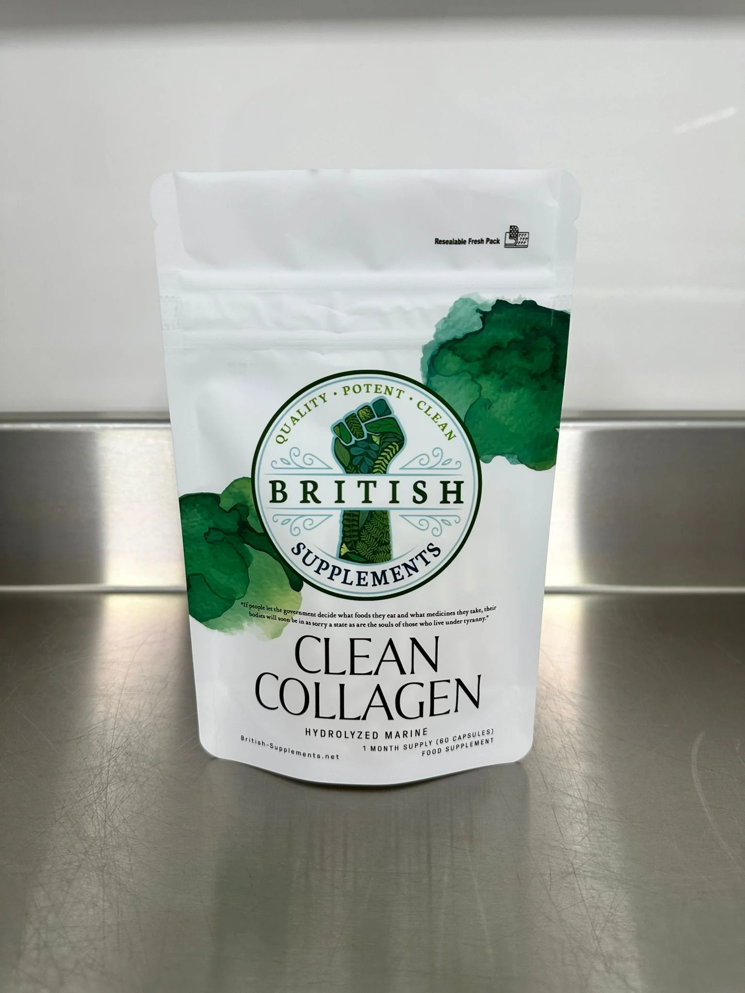 Clean Genuine Hydrolyzed Marine Collagen, Low DA 1,000-2,000