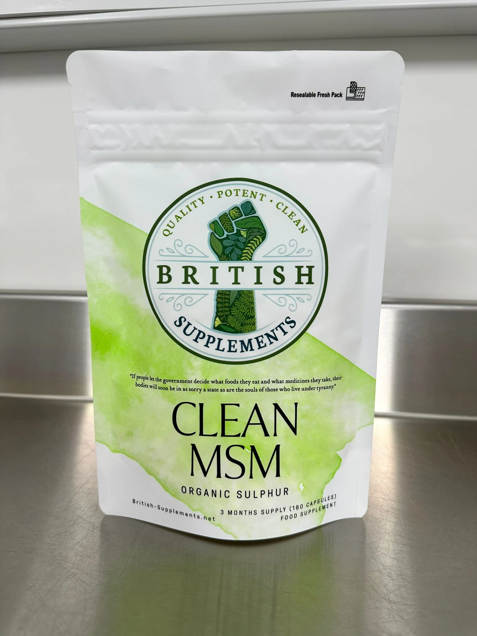 Clean Genuine MSM (Methylsulfonylmethane, Sulphar) 1,400mg Supplement - Image 3