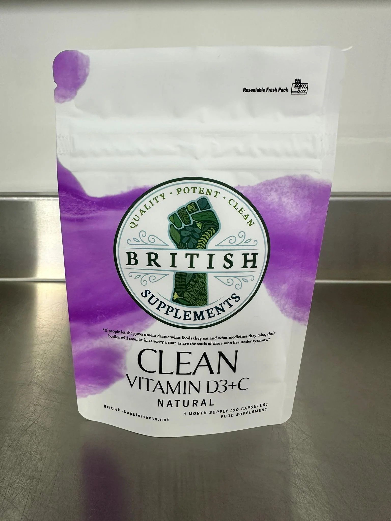 Clean Vitamin D3 + Natural Vitamin C