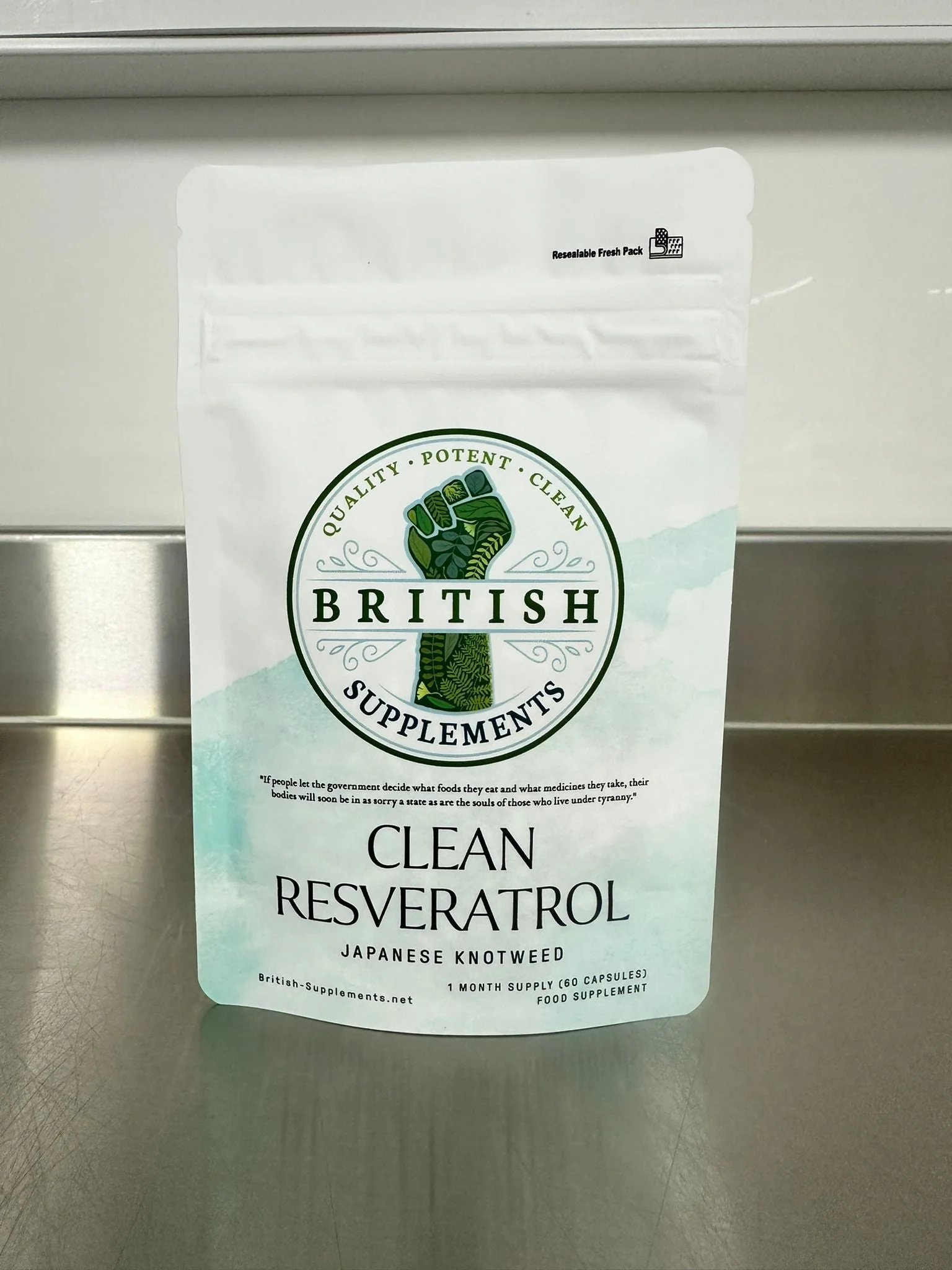 Clean Genuine Trans Resveratrol 340.8mg + 38.6mg uptake blend
