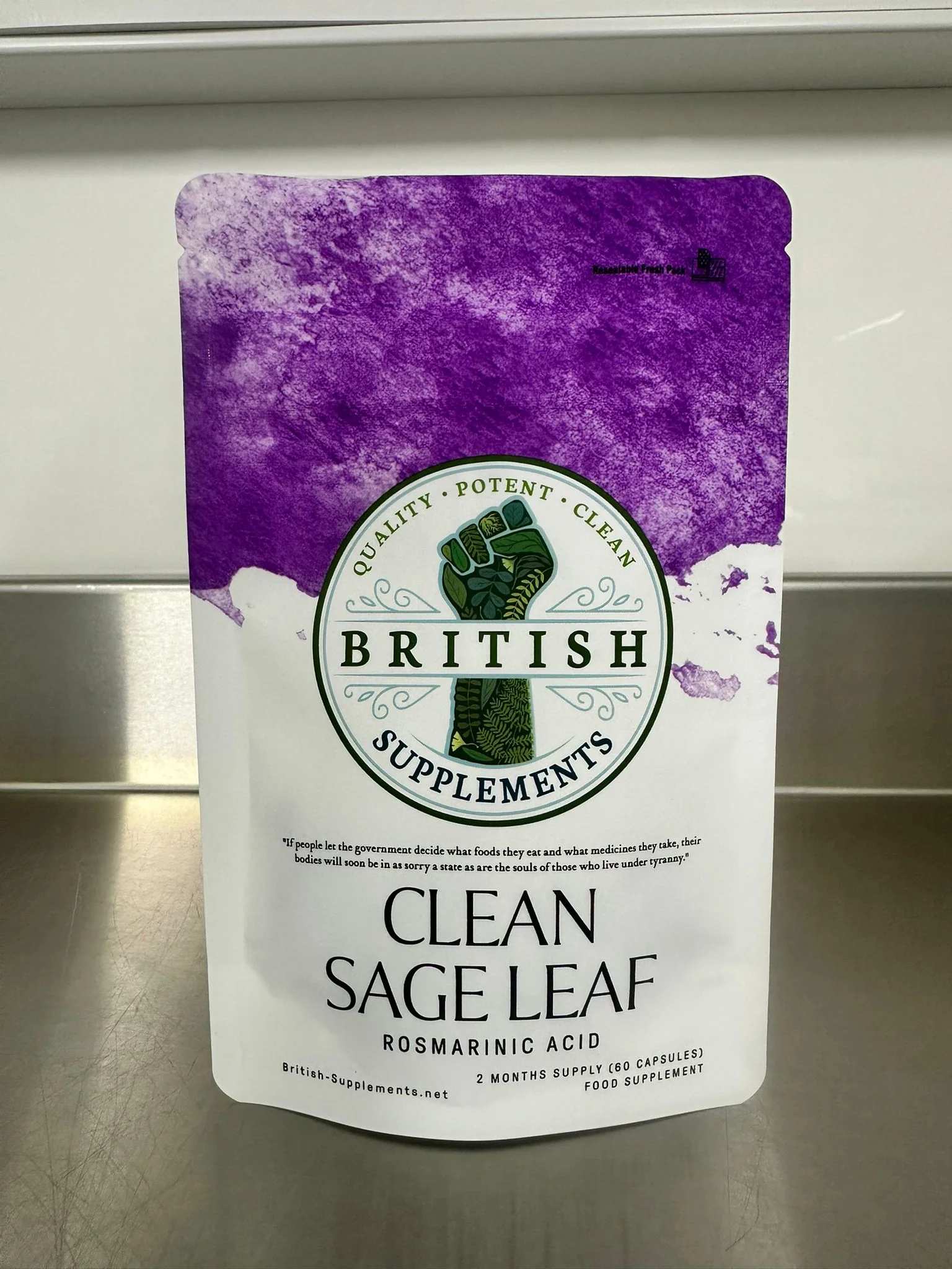 Clean Genuine Sage Leaf Extract 2,940mg (14.7mg Rosmarinic Acid) - Image 2
