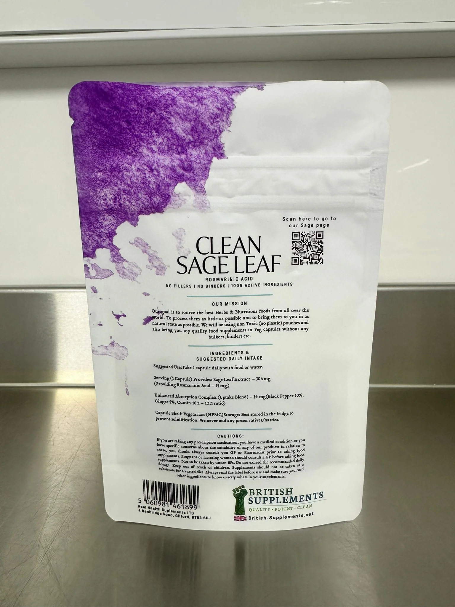 Clean Genuine Sage Leaf Extract 2,940mg (14.7mg Rosmarinic Acid) - Image 4
